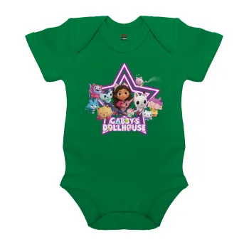 Gabby Dollhouse (ΤΟ ΚΟΥΚΛΟΣΠΙΤΟ ΤΗΣ ΓΚΑΜΠΙ), Βρεφικό φορμάκι μωρού, ΠΡΑΣΙΝΟ, 100% Organic Cotton, κοντομάνικο