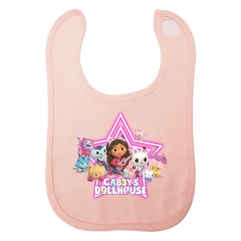 Gabby Dollhouse (ΤΟ ΚΟΥΚΛΟΣΠΙΤΟ ΤΗΣ ΓΚΑΜΠΙ), Σαλιάρα με Σκρατς ΡΟΖ 100% Organic Cotton (0-18 months)