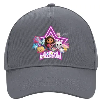 Gabby Dollhouse (ΤΟ ΚΟΥΚΛΟΣΠΙΤΟ ΤΗΣ ΓΚΑΜΠΙ), Καπέλο Ενηλίκων Ultimate Γκρι, (100% ΒΑΜΒΑΚΕΡΟ DRILL, ΕΝΗΛΙΚΩΝ, UNISEX, ONE SIZE)
