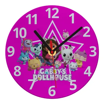 Gabby Dollhouse (ΤΟ ΚΟΥΚΛΟΣΠΙΤΟ ΤΗΣ ΓΚΑΜΠΙ), Ρολόι τοίχου γυάλινο (20cm)