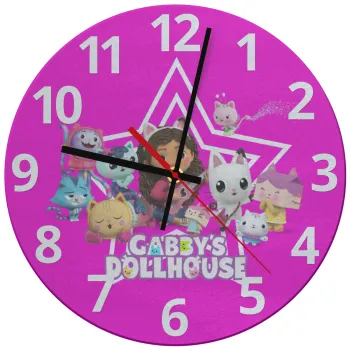Gabby Dollhouse (ΤΟ ΚΟΥΚΛΟΣΠΙΤΟ ΤΗΣ ΓΚΑΜΠΙ), Ρολόι τοίχου γυάλινο (30cm)