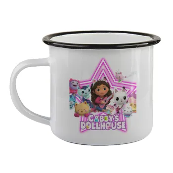 Gabby Dollhouse, Κούπα εμαγιέ με μαύρο χείλος 360ml