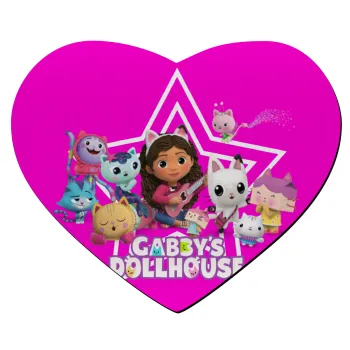 Gabby Dollhouse (ΤΟ ΚΟΥΚΛΟΣΠΙΤΟ ΤΗΣ ΓΚΑΜΠΙ), Mousepad καρδιά 23x20cm