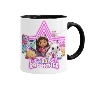 Gabby Dollhouse, Mug colored black, ceramic, 330ml