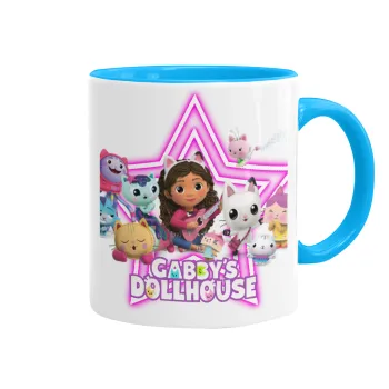 Gabby Dollhouse (ΤΟ ΚΟΥΚΛΟΣΠΙΤΟ ΤΗΣ ΓΚΑΜΠΙ), Κούπα χρωματιστή γαλάζια, κεραμική, 330ml