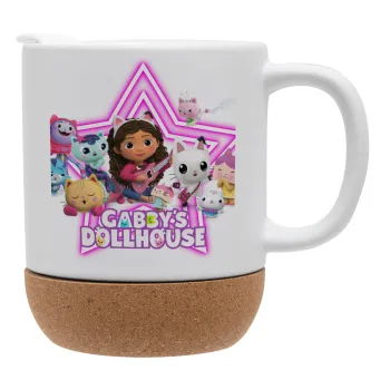 Gabby Dollhouse (ΤΟ ΚΟΥΚΛΟΣΠΙΤΟ ΤΗΣ ΓΚΑΜΠΙ), Κούπα, κεραμική με βάση φελού και καπάκι (ΜΑΤ), 330ml