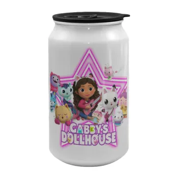 Gabby Dollhouse (ΤΟ ΚΟΥΚΛΟΣΠΙΤΟ ΤΗΣ ΓΚΑΜΠΙ), Κούπα ταξιδιού μεταλλική με καπάκι (tin-can) 500ml