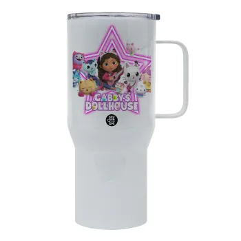 Gabby Dollhouse, Mega Stainless steel Tumbler with lid, double wall 750L