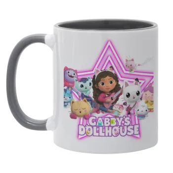 Gabby Dollhouse (ΤΟ ΚΟΥΚΛΟΣΠΙΤΟ ΤΗΣ ΓΚΑΜΠΙ), Κούπα χρωματιστή γκρι, κεραμική, 330ml