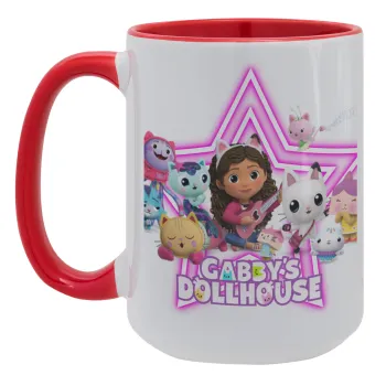 Gabby Dollhouse (ΤΟ ΚΟΥΚΛΟΣΠΙΤΟ ΤΗΣ ΓΚΑΜΠΙ), Κούπα Mega 15oz, κεραμική Κόκκινη, 450ml
