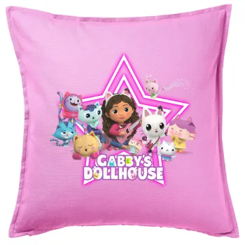 Gabby Dollhouse, Sofa cushion Pink 50x50cm includes filling