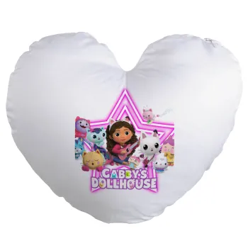 Gabby Dollhouse (ΤΟ ΚΟΥΚΛΟΣΠΙΤΟ ΤΗΣ ΓΚΑΜΠΙ), Μαξιλάρι καναπέ καρδιά 40x40cm περιέχεται το  γέμισμα
