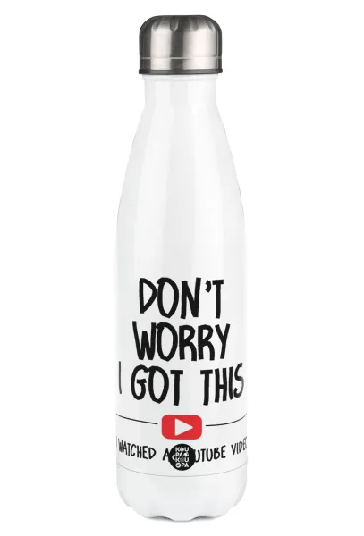 don't worry i got this — Metal mug thermos White (Stainless steel), double wall, 500ml