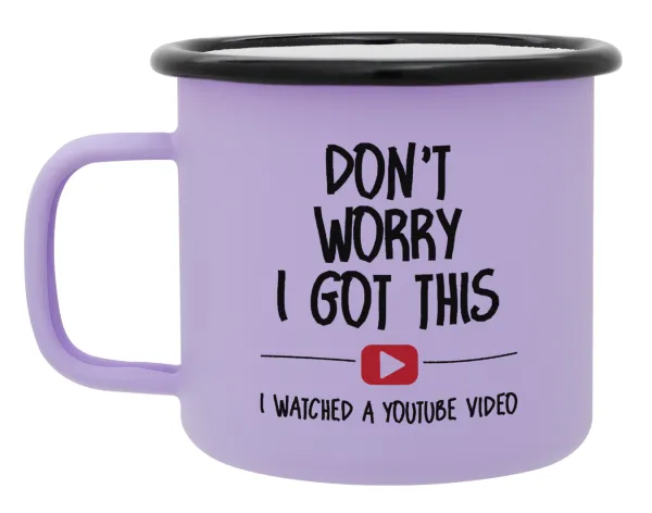 don't worry i got this — Κούπα Μεταλλική εμαγιέ ΜΑΤ Light Pastel Purple 360ml