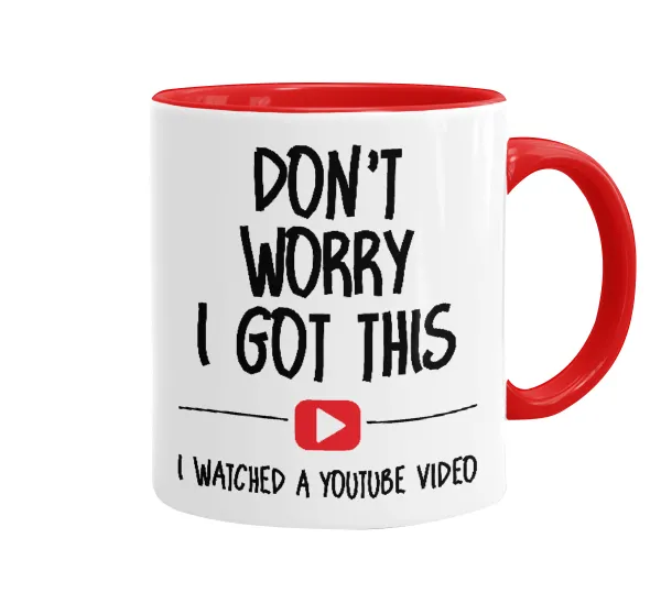 don't worry i got this — Mug colored red, ceramic, 330ml