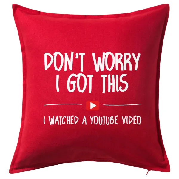 don't worry i got this — Sofa cushion RED 50x50cm includes filling