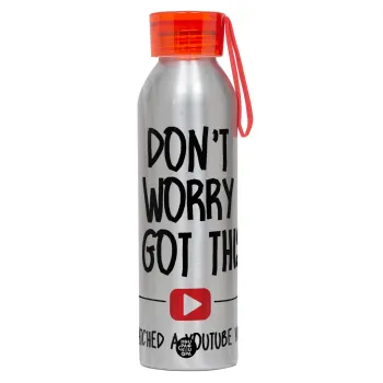 don't worry i got this, i watched a youtube video, Αλουμινένιο Αθλητικό Μπουκάλι 650ml – Ασημί με Κόκκινο Καπάκι και Λουράκι Σιλικόνης