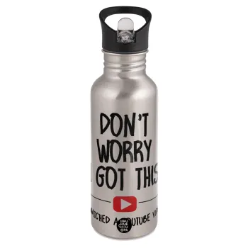 don't worry i got this, i watched a youtube video, Water bottle Silver with straw, stainless steel 600ml