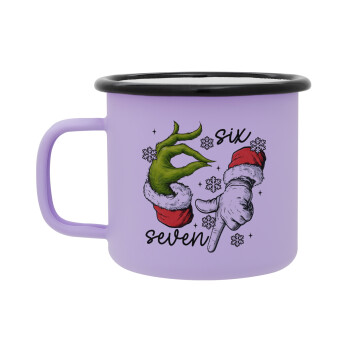 Christmas Meme SIX SEVEN (67), Κούπα Μεταλλική εμαγιέ ΜΑΤ Light Pastel Purple 360ml