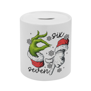 Christmas Meme SIX SEVEN (67), Κουμπαράς πορσελάνης με τάπα