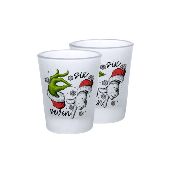 Christmas Meme SIX SEVEN (67), Σφηνοπότηρα γυάλινα 45ml του πάγου (2 τεμάχια)