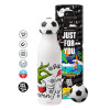 Soccer Metal mug thermos, double wall, 550ml
