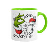 Mug colored light green, ceramic, 330ml