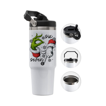 Christmas Meme SIX SEVEN (67), 30oz stainless Steel Tumbler with Handle