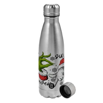 Christmas Meme SIX SEVEN (67), Metallic water bottle, stainless steel, 750ml