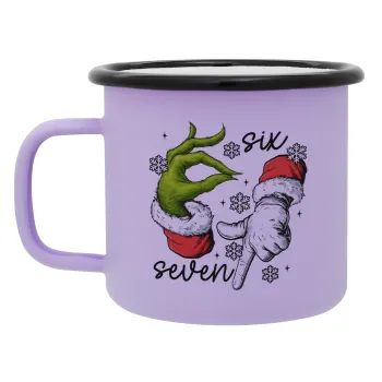 Christmas Meme SIX SEVEN (67), Κούπα Μεταλλική εμαγιέ ΜΑΤ Light Pastel Purple 360ml