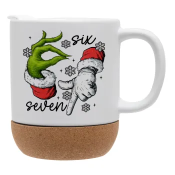 Christmas Meme SIX SEVEN (67), Ceramic coffee mug Cork (MAT), 330ml