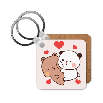 Bubu & Dudu, Μπρελόκ Ξύλινο τετράγωνο MDF