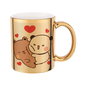 Bubu & Dudu, Mug ceramic, gold mirror, 330ml