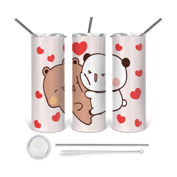 Bubu & Dudu, Tumbler stainless steel 600ml, with metal straw & cleaning brush