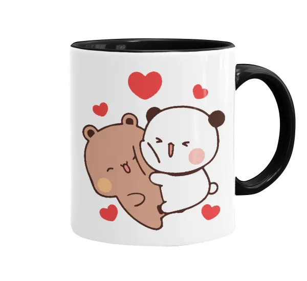 Bubu & Dudu — Κούπα χρωματιστή μαύρη, κεραμική, 330ml