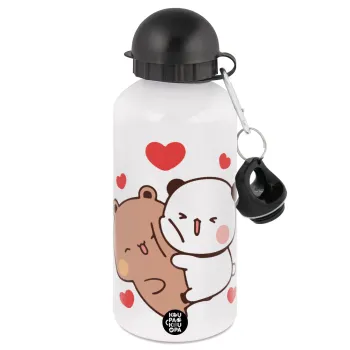 Bubu & Dudu, Metal water bottle, White, aluminum 500ml