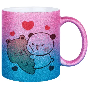 Bubu & Dudu, Κούπα Χρυσή/Μπλε Glitter, κεραμική, 330ml