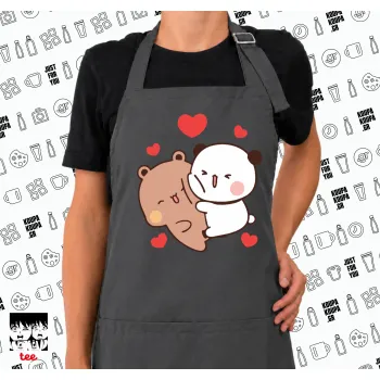 Bubu & Dudu, Ποδιά μακριά Σεφ ολόσωμη με τσέπες GREY (ΕΝΗΛΙΚΩΝ)