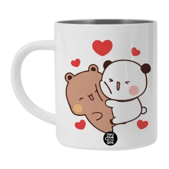 Bubu & Dudu, BIG Mug Stainless steel double wall (450ml, White)