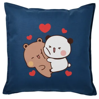 Bubu & Dudu, Μαξιλάρι καναπέ Μπλε 100% βαμβάκι, περιέχεται το γέμισμα (50x50cm)