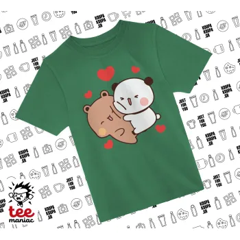 Bubu & Dudu, Άνετο παιδικό T-Shirt ΠΡΑΣΙΝΟ από 100% βαμβάκι, για κάθε μέρα. Vegan & OEKO-TEX πιστοποιημένο.