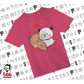 Bubu & Dudu, ΡΟΖ παιδικό T-Shirt από 100% βαμβάκι, για κάθε μέρα. Vegan & OEKO-TEX πιστοποιημένο.