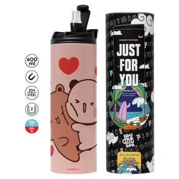 Bubu & Dudu, Tumbler stainless steel PINK 600ml