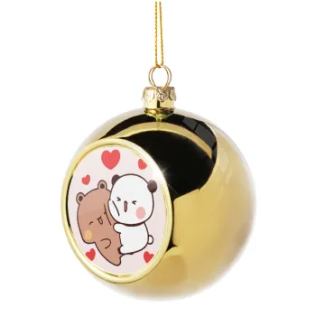 Bubu & Dudu, Golden Christmas tree ball ornament 8cm