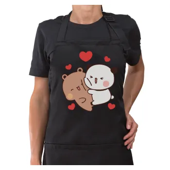 Bubu & Dudu, Ποδιά μακριά Σεφ ολόσωμη με τσέπες Μαύρη (ΕΝΗΛΙΚΩΝ)