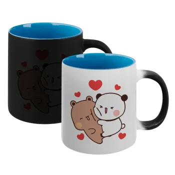 Bubu & Dudu, Κούπα Μαγική εσωτερικό μπλε, κεραμική 330ml που αλλάζει χρώμα με το ζεστό ρόφημα