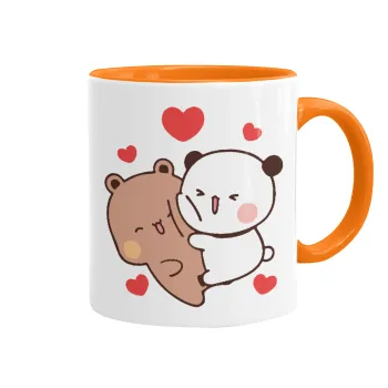 Bubu & Dudu, Κούπα χρωματιστή πορτοκαλί, κεραμική, 330ml