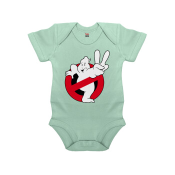 Ghostbusters, Βρεφικό φορμάκι μωρού, 0-18 μηνών, mint (Μέντα), 100% Organic Cotton, κοντομάνικο