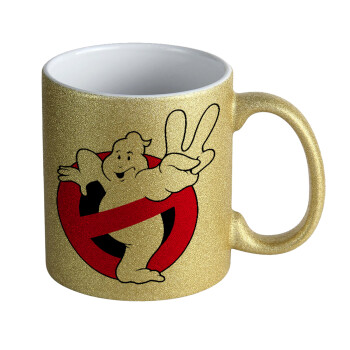 Ghostbusters, Κούπα Χρυσή Glitter που γυαλίζει, κεραμική, 330ml