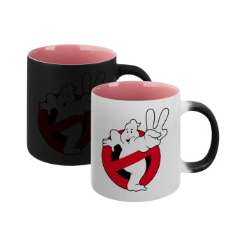 Ghostbusters, Κούπα Μαγική εσωτερικό ΡΟΖ, κεραμική 330ml που αλλάζει χρώμα με το ζεστό ρόφημα